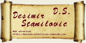 Desimir Stanilović vizit kartica
